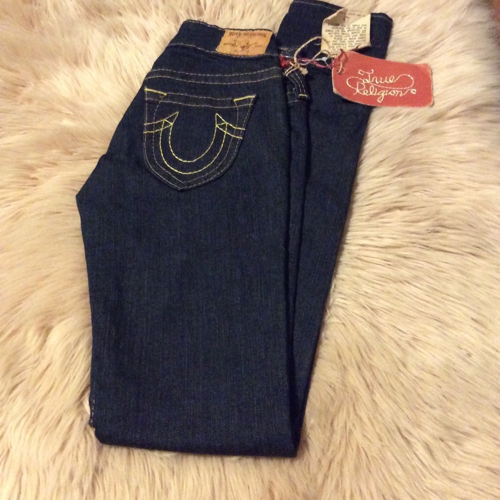 True Religion Stella Dark Body Rinse Sz 25 NEW